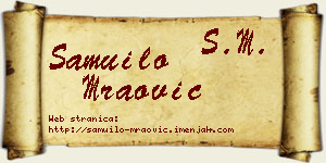 Samuilo Mraović vizit kartica